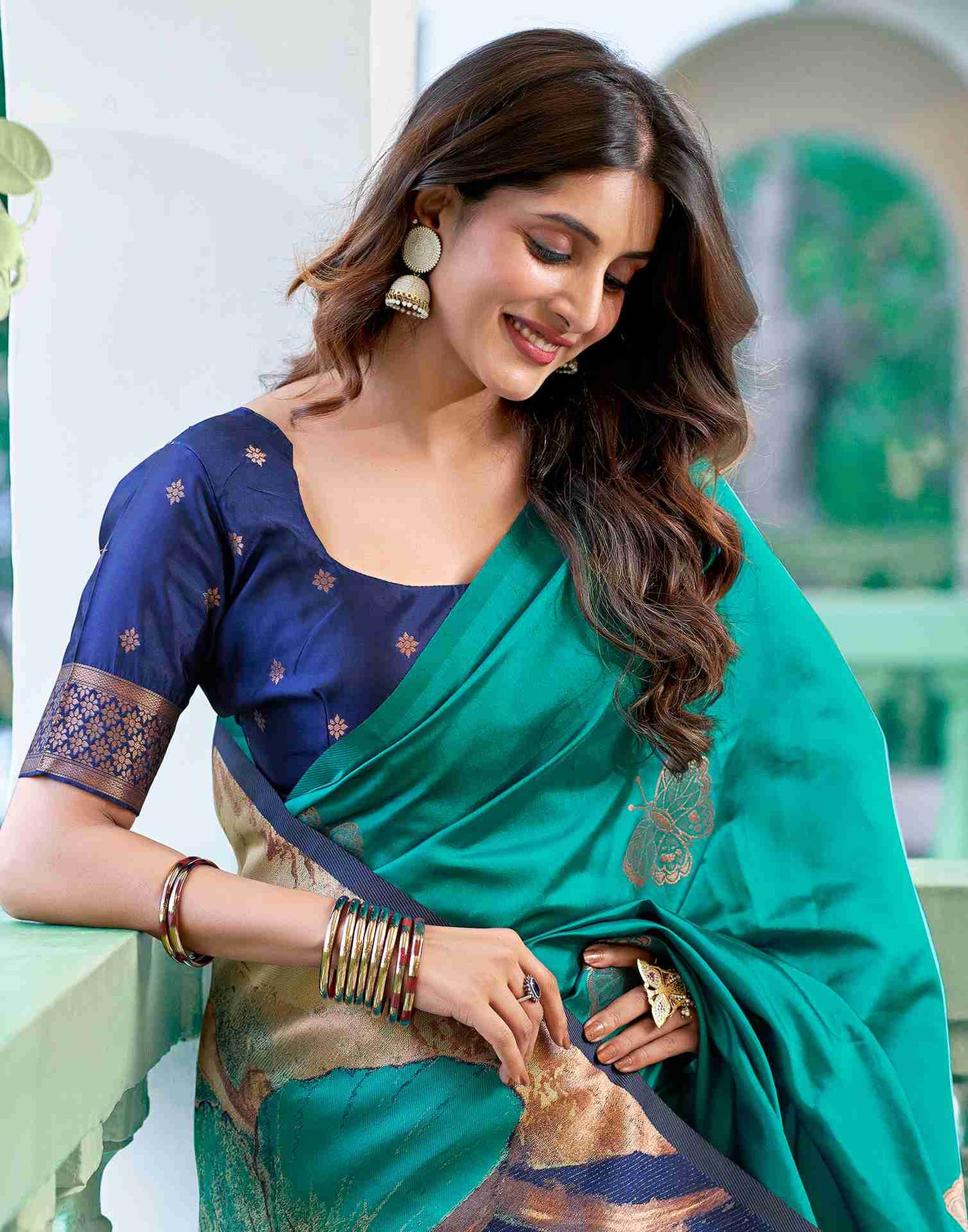 Green Silk Woven Saree
