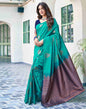 Blue Silk Woven Saree