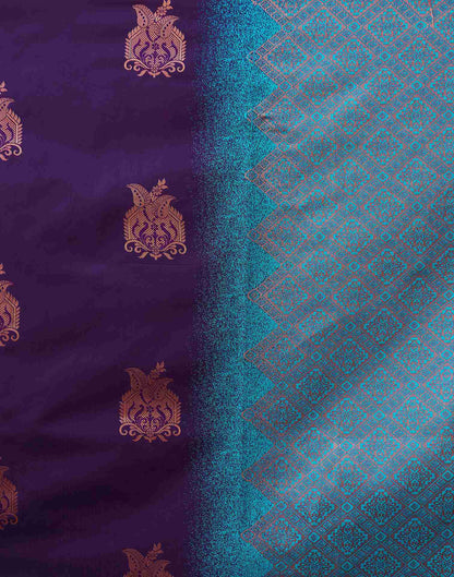 Blue Silk Woven Saree