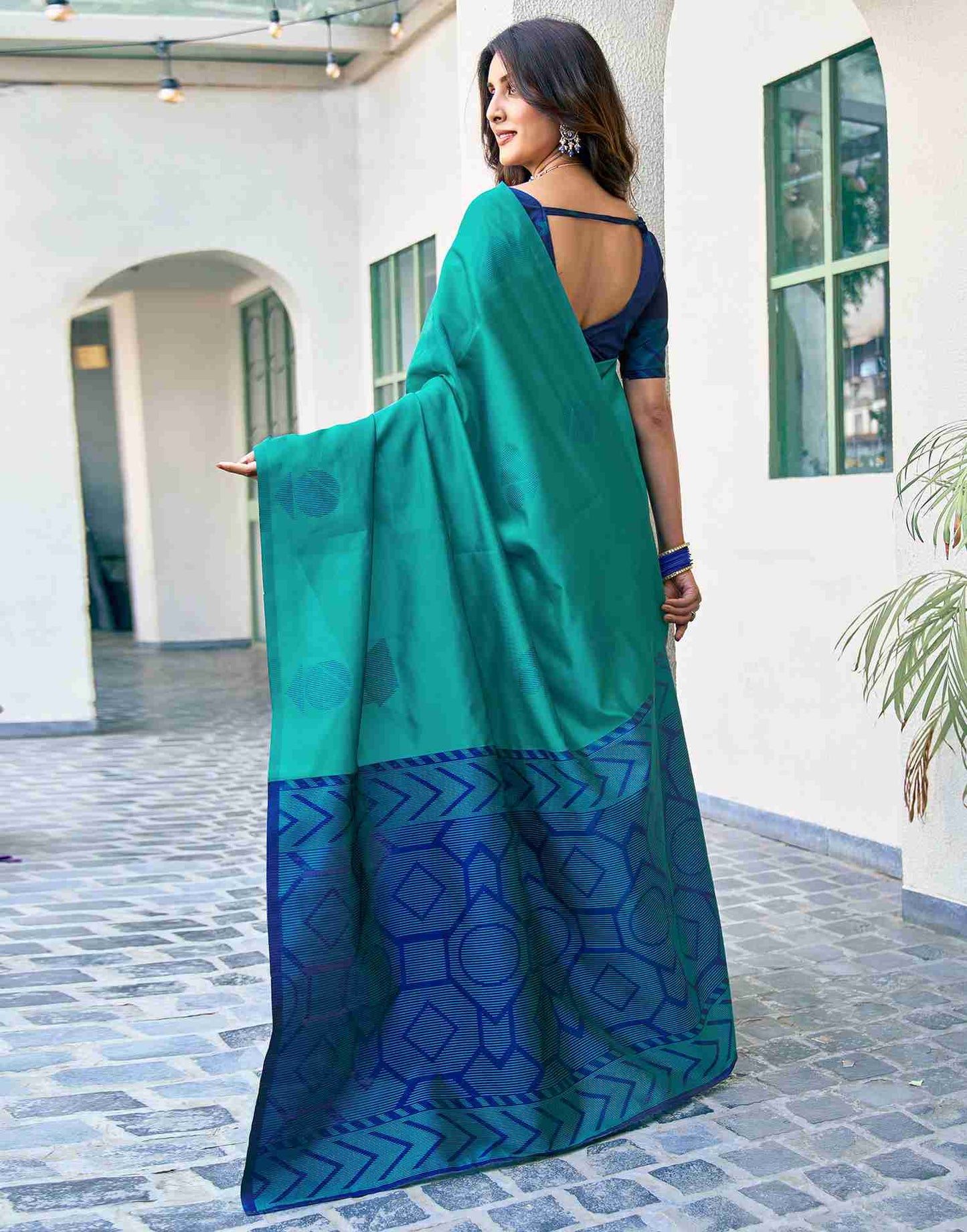 Green Silk Woven Saree