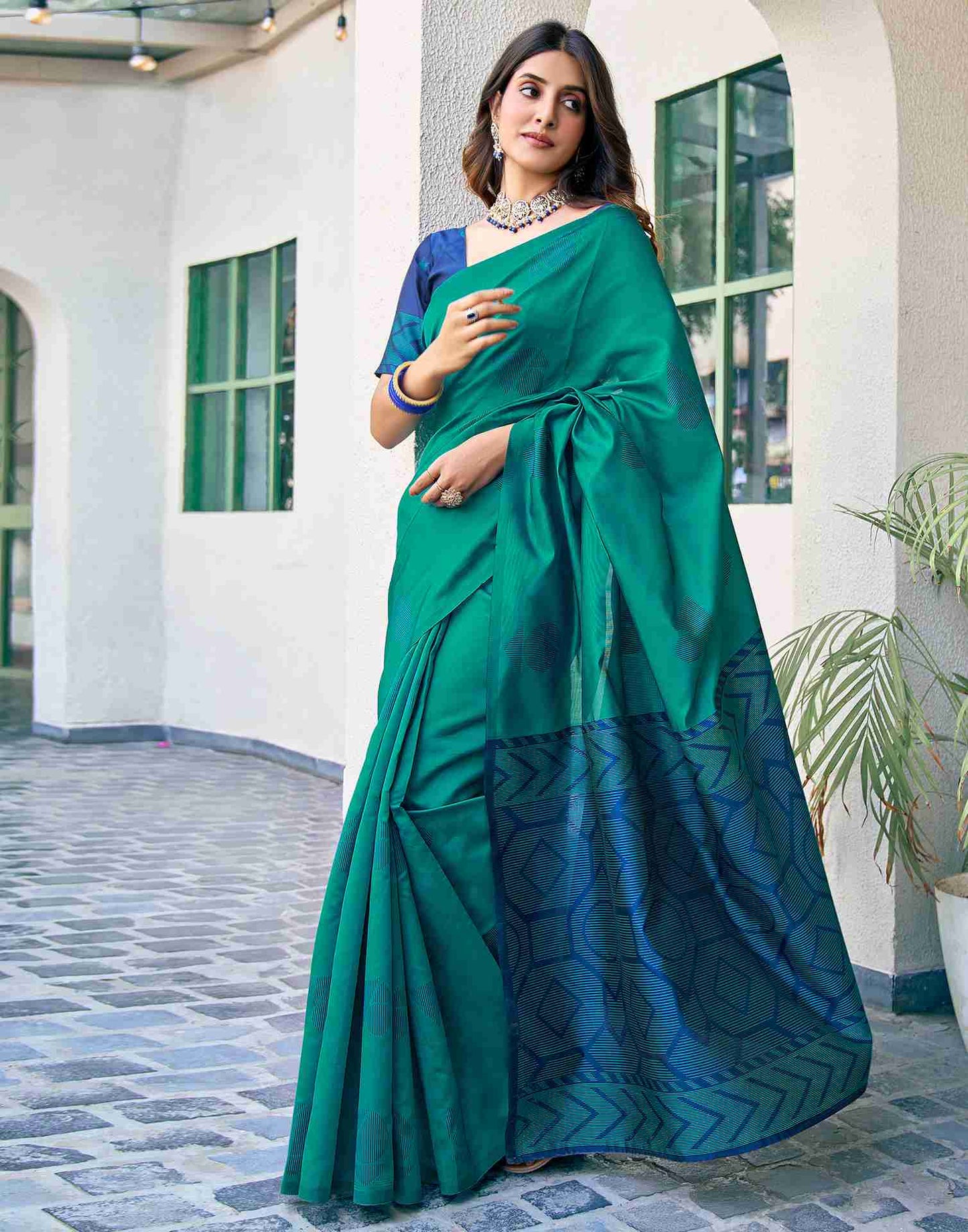 Green Silk Woven Saree