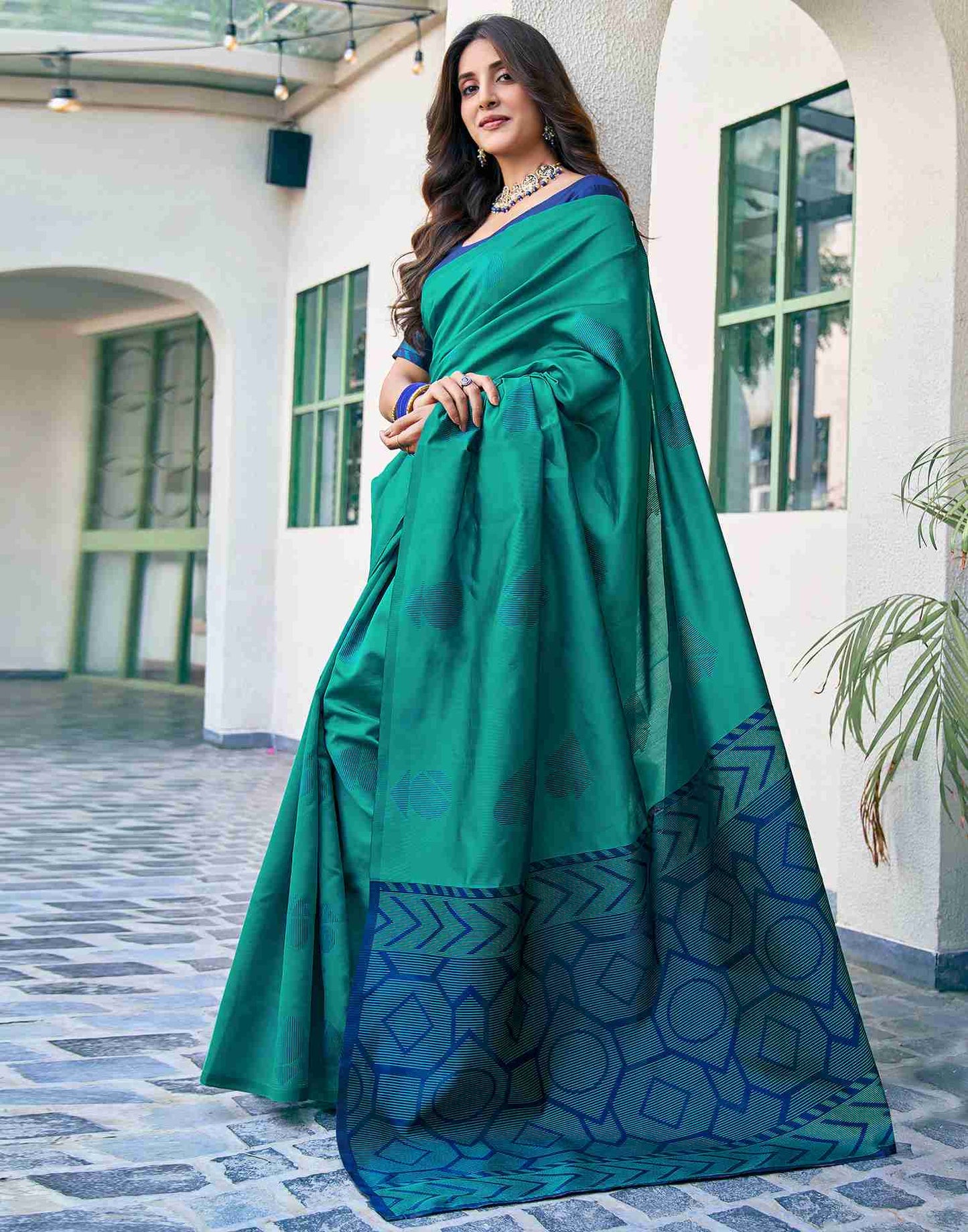 Green Silk Woven Saree