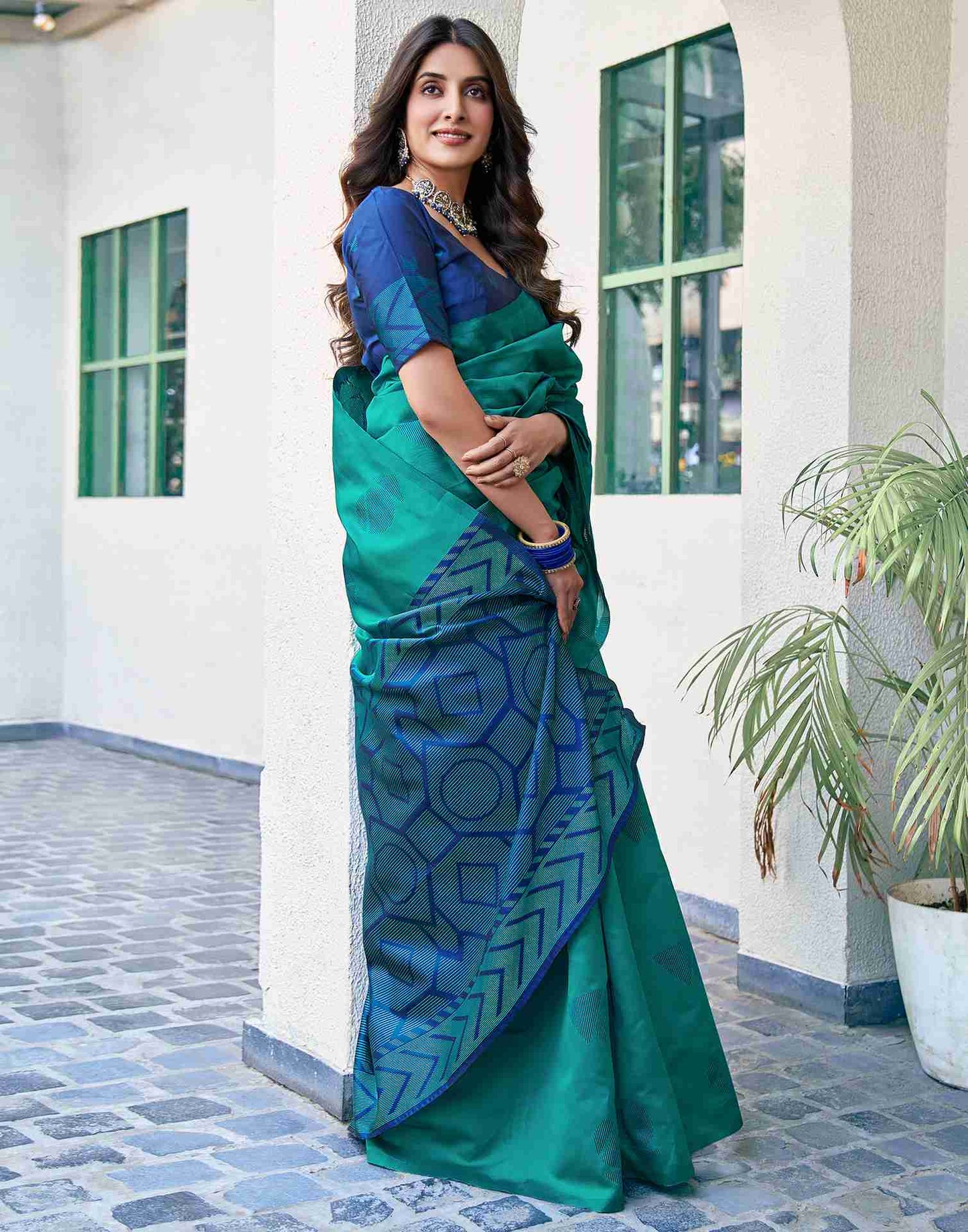 Green Silk Woven Saree