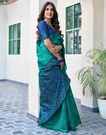 Green Silk Woven Saree