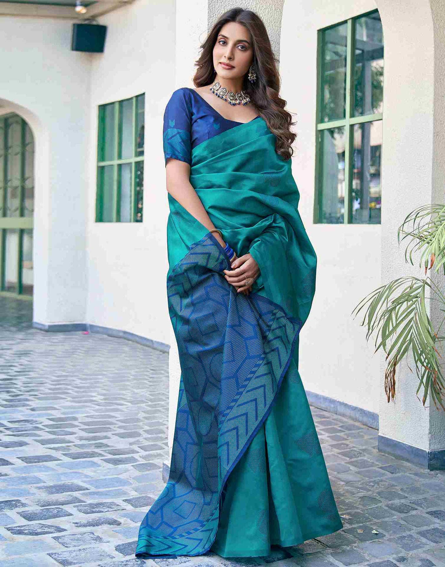 Green Silk Woven Saree