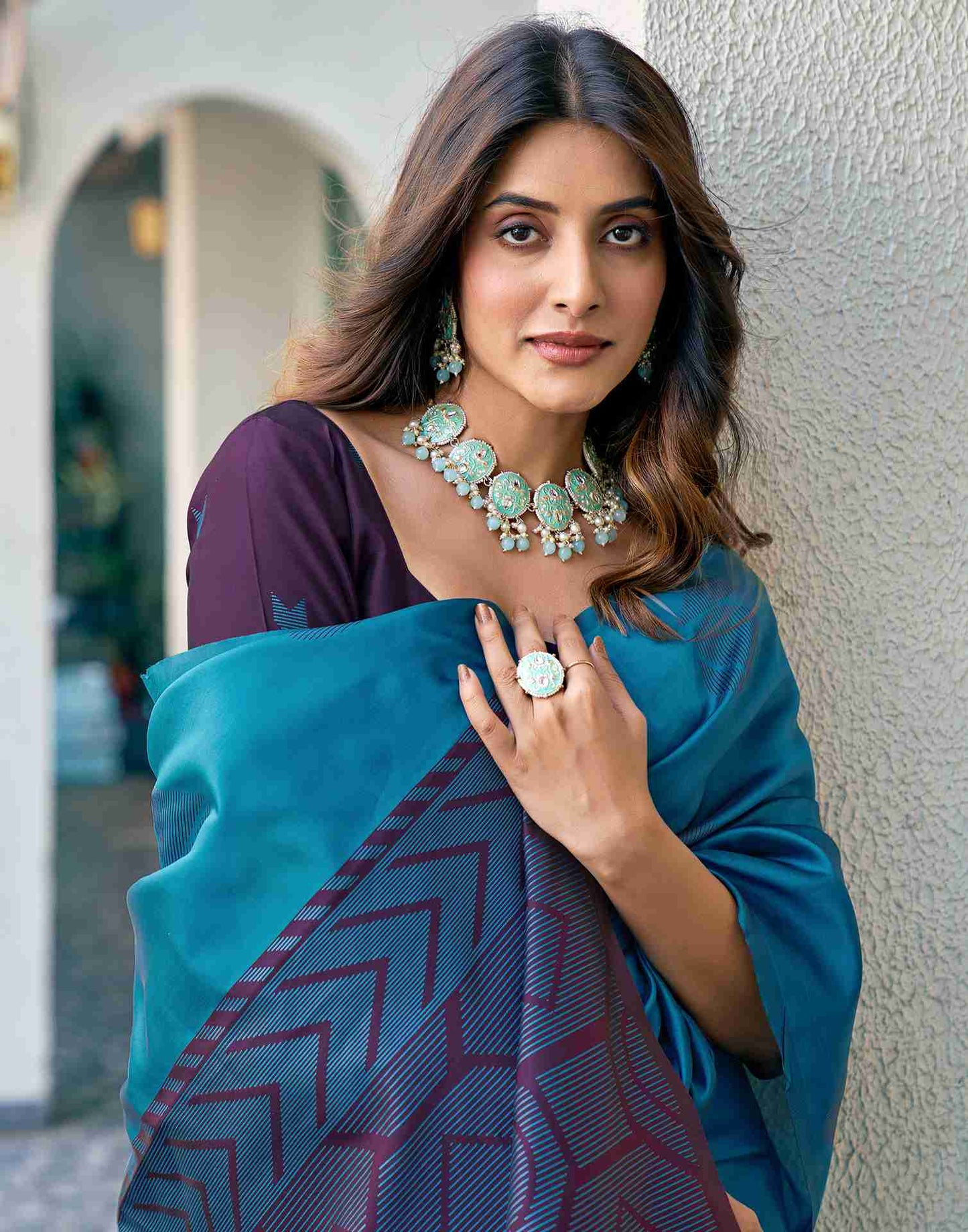 Blue Silk Woven Saree