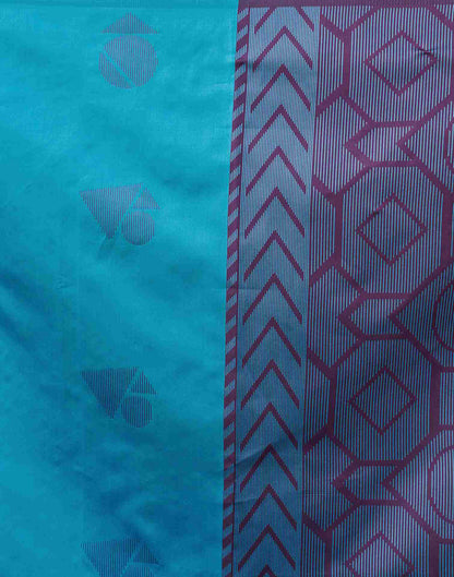 Blue Silk Woven Saree