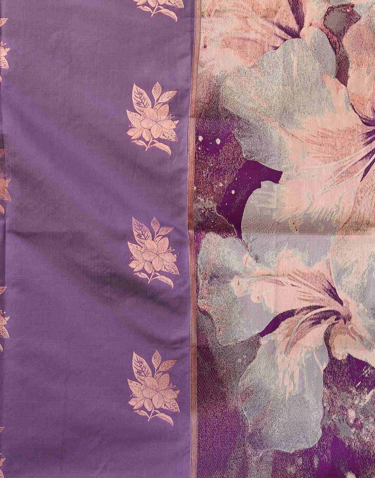 Mauve Silk Woven Saree