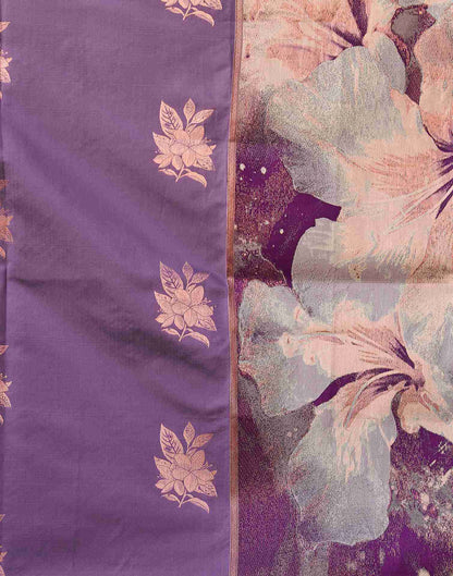 Mauve Silk Woven Saree