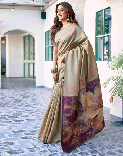 Purple Silk Woven Saree