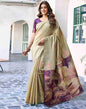 Purple Silk Woven Saree