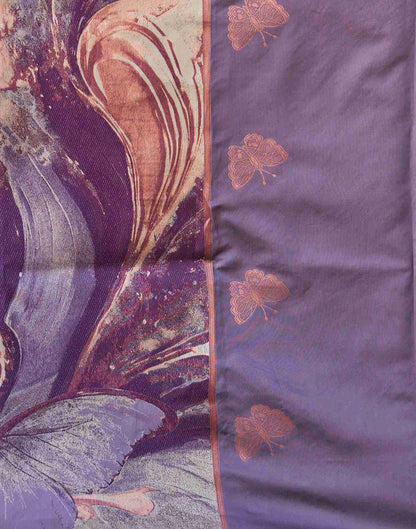 Mauve Silk Woven Saree
