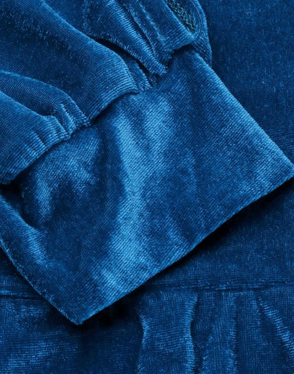 Blue Puff Sleeve Wrap Bodycon | Sudathi