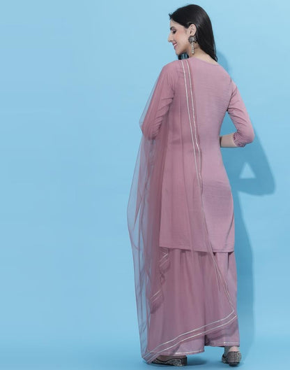 Light Purple Kurti With Sharara And Dupatta | Leemboodi