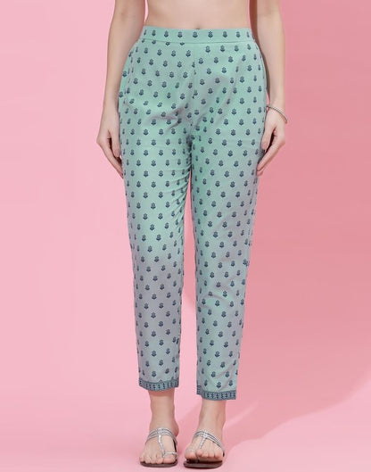 Aqua Kurti With Pant And Dupatta | Leemboodi