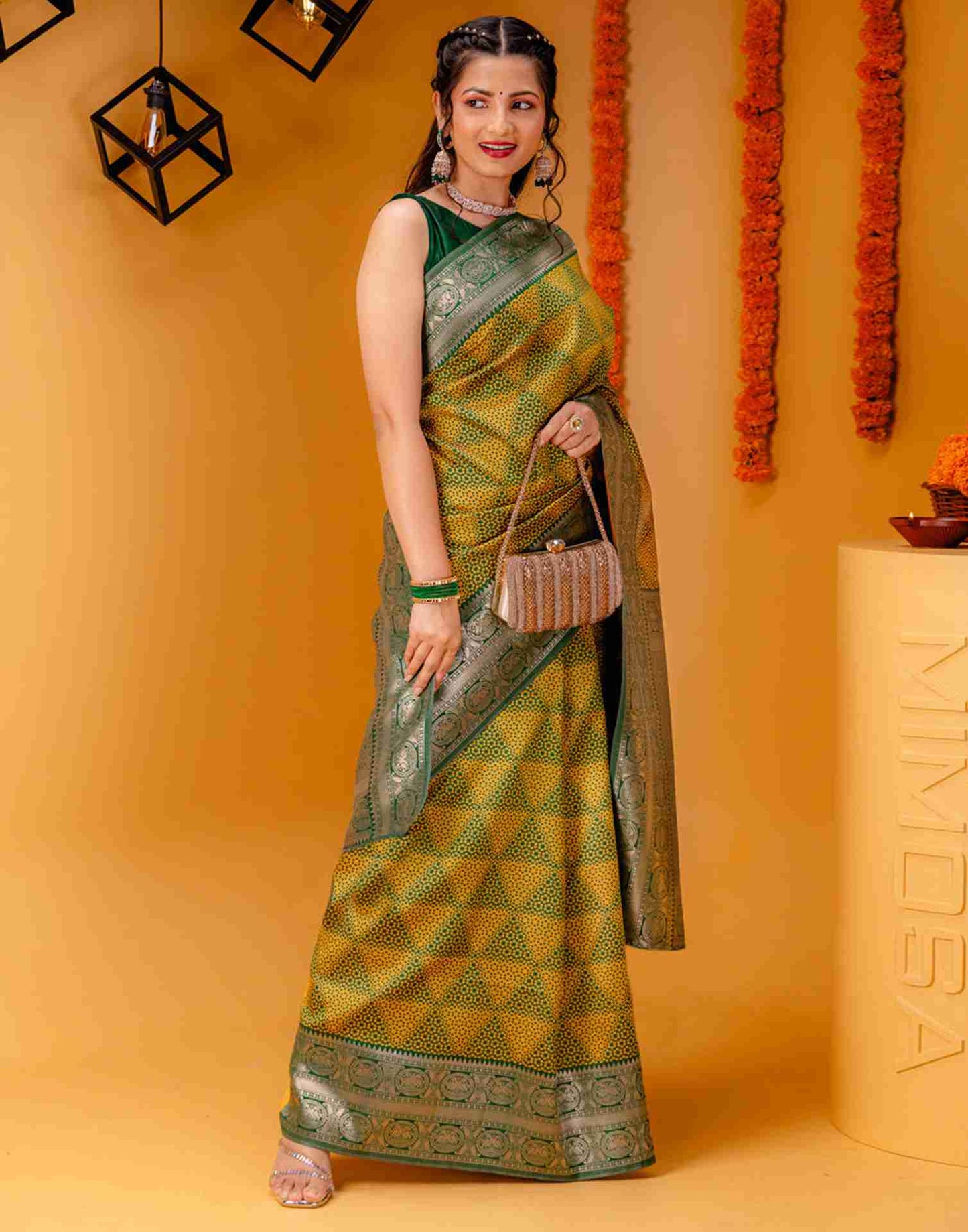 Green Silk Woven Saree