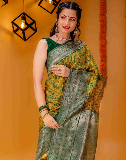 Green Silk Woven Saree