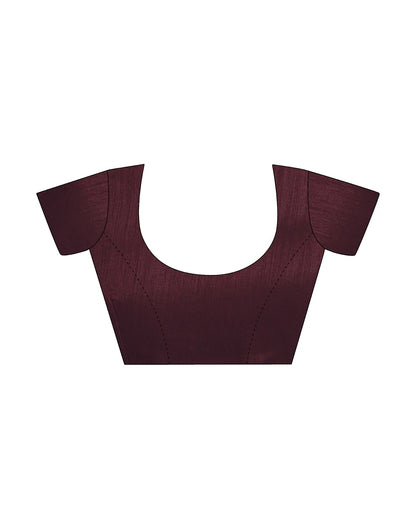 Maroon Georgette Printed Saree