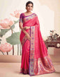 Pink Silk Plain Saree