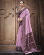 Pink Silk Printed Saree
