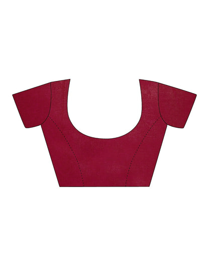 Purple Silk Printed Saree