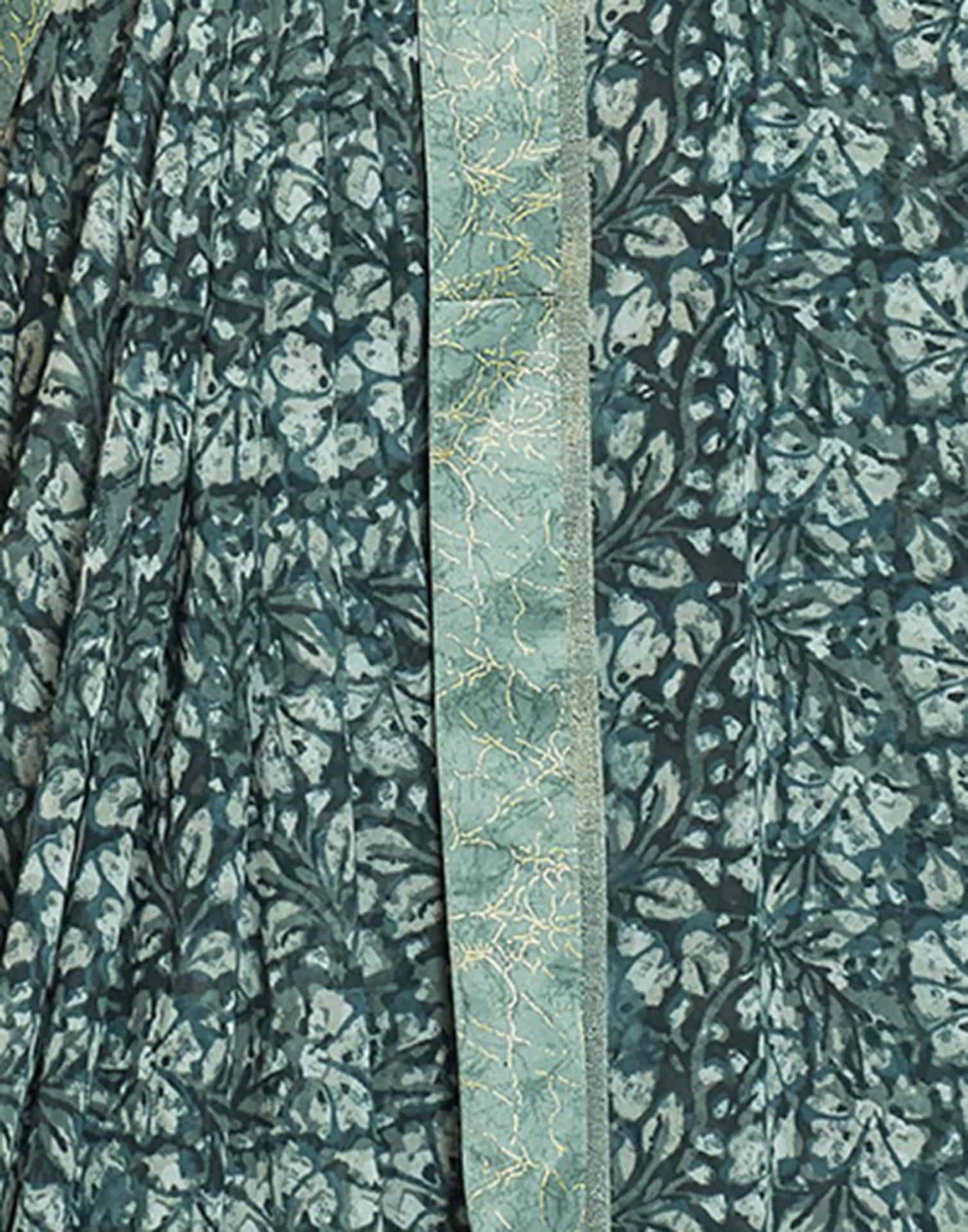 Green Georgette Printed Saree