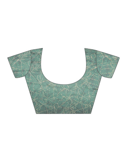 Green Georgette Printed Saree