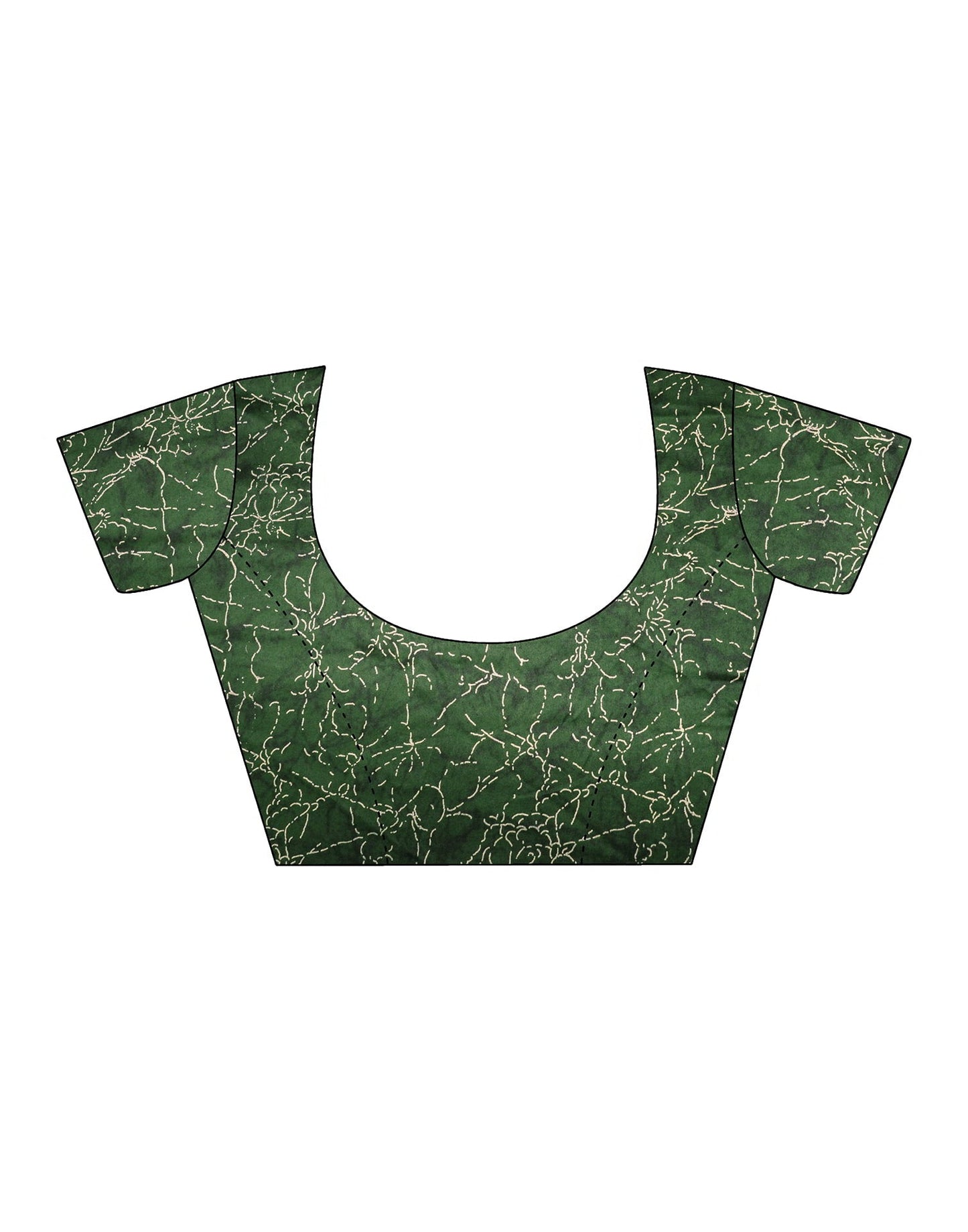 Green Georgette Printed Saree