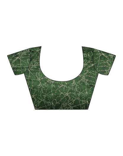 Green Georgette Printed Saree