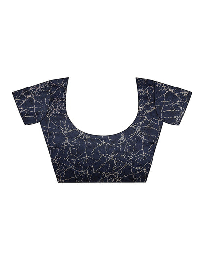 Blue Georgette Printed Saree