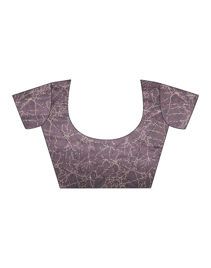 Mauve Georgette Printed Saree
