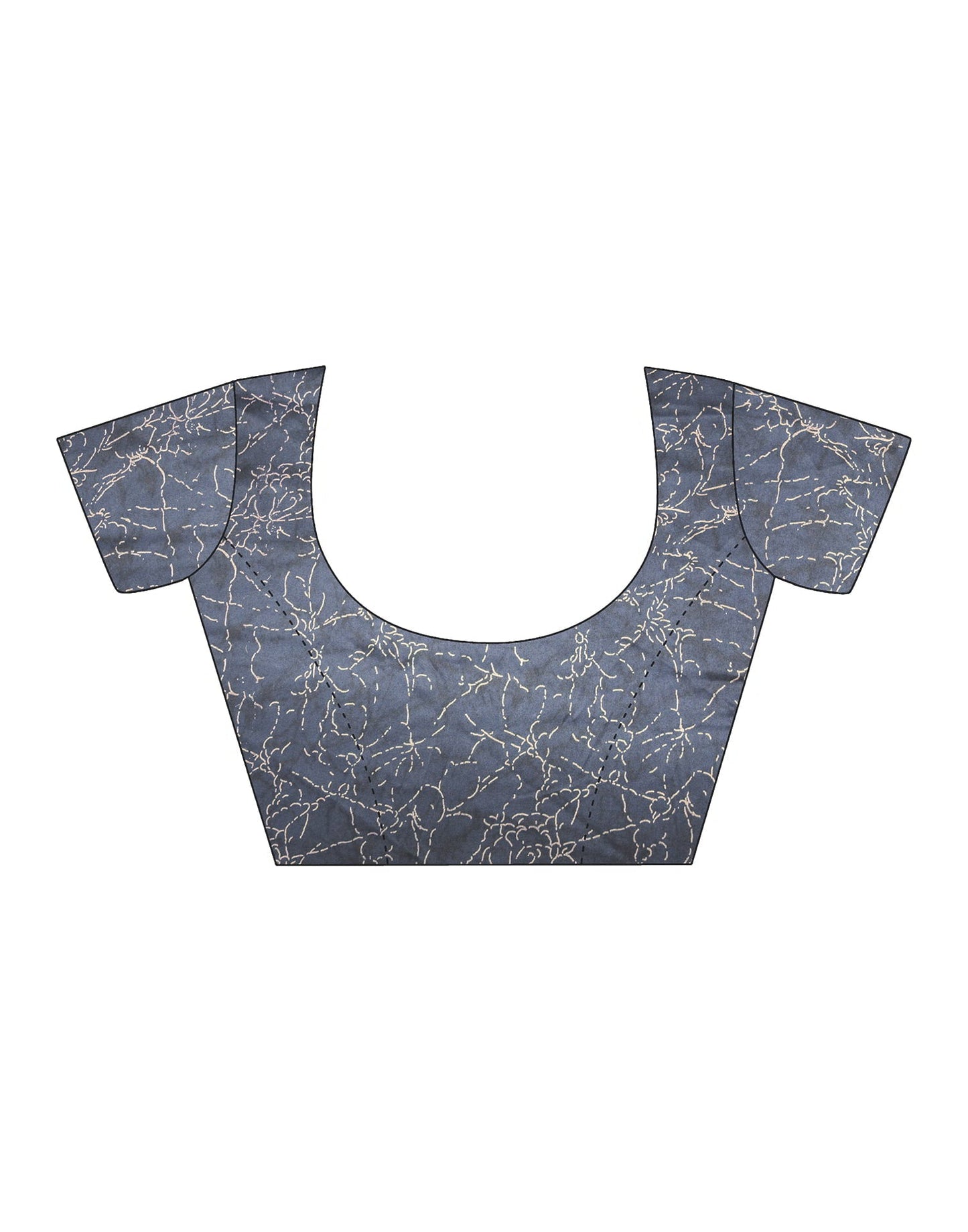 Grey Georgette Printed Saree