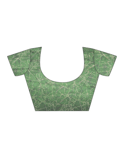 Green Georgette Printed Saree