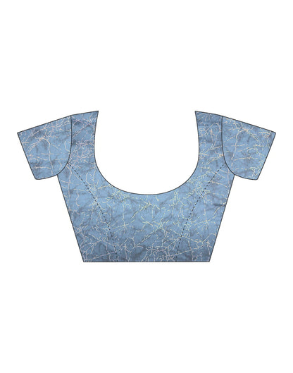 Blue Georgette Printed Saree