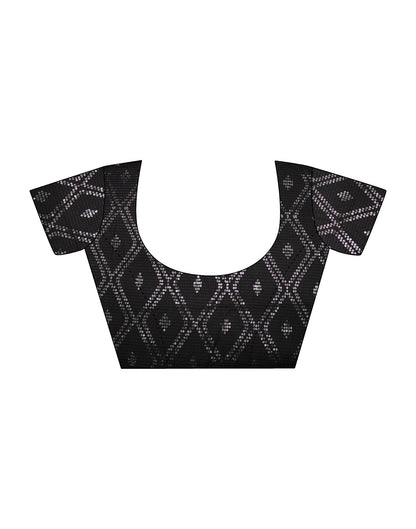 Grey Georgette Plain Saree