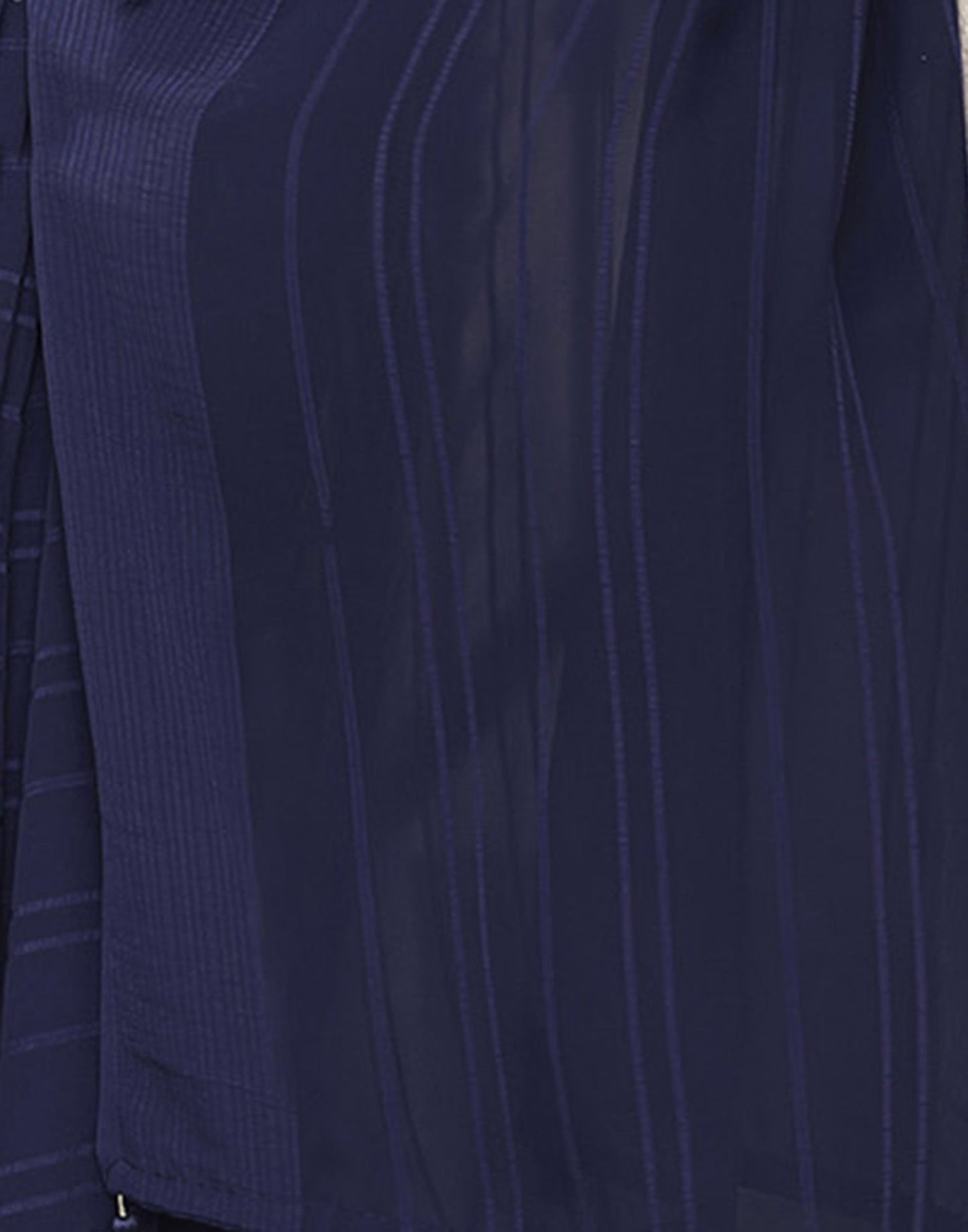 Blue Georgette Plain Saree