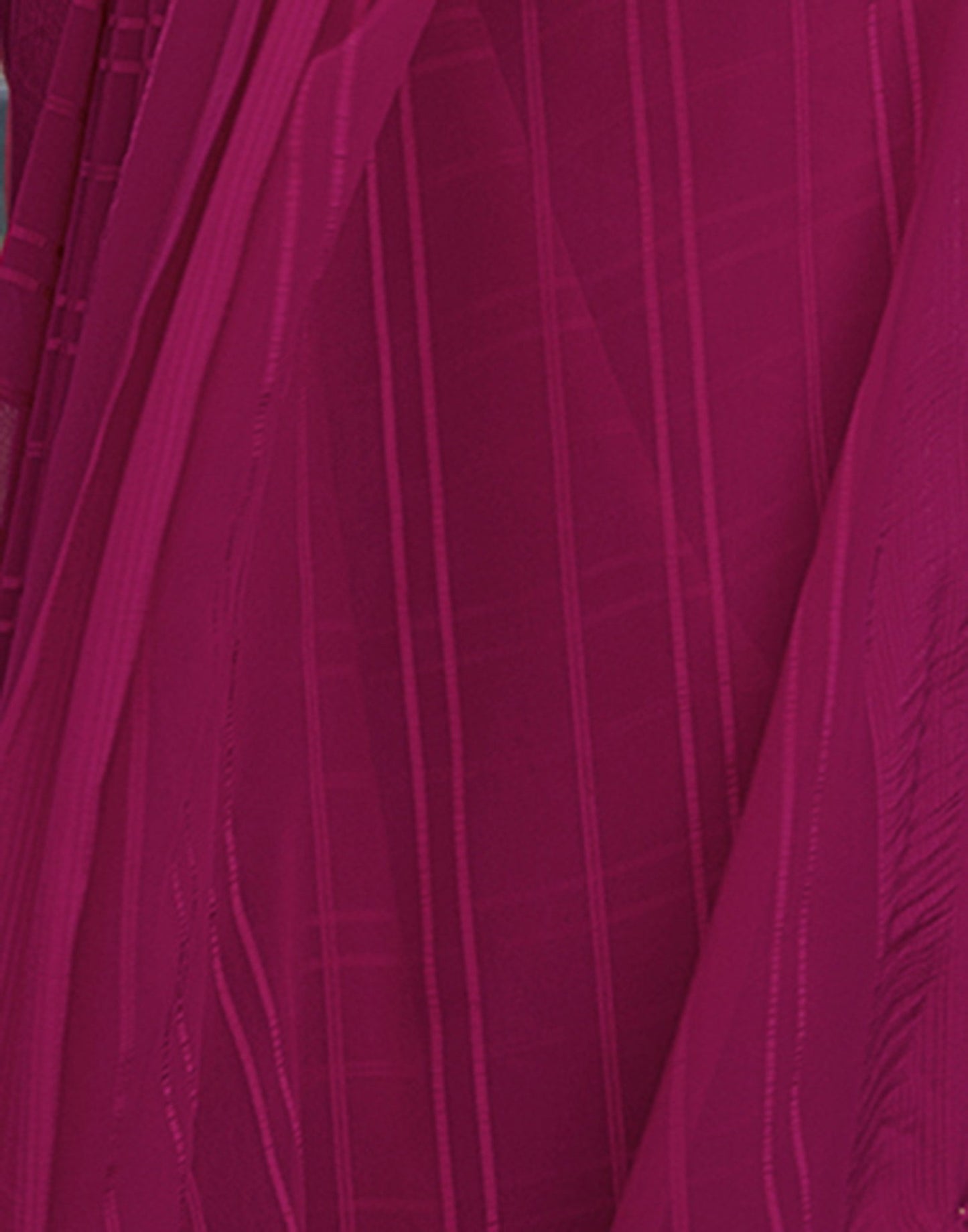 Magenta Georgette Plain Saree