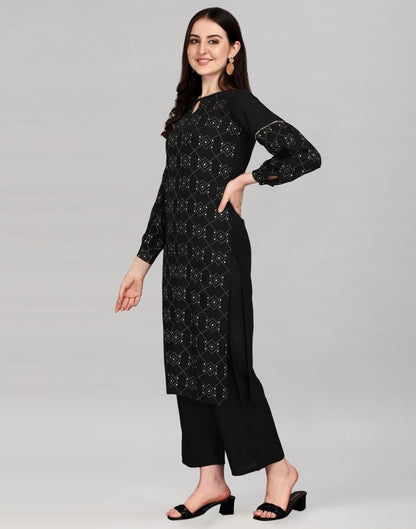 Black Printed Kurti | Leemboodi