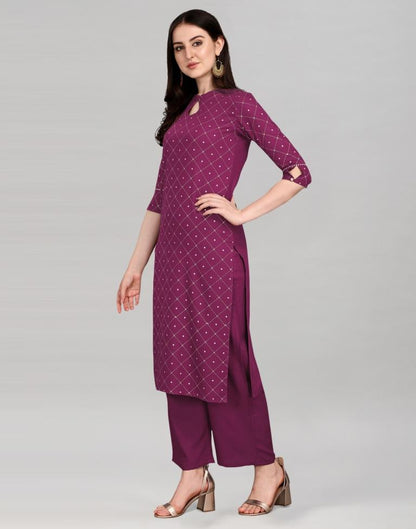 Wine Printed Kurti | Sudathi