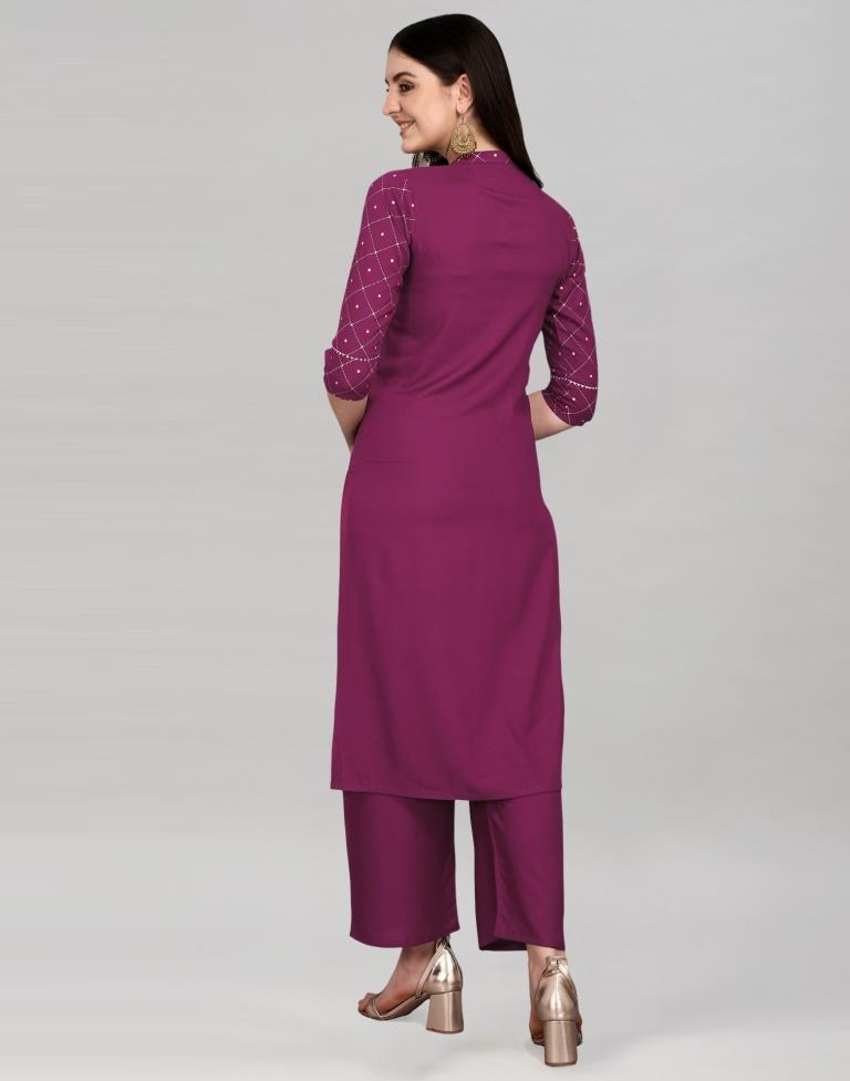 Wine Printed Kurti | Sudathi