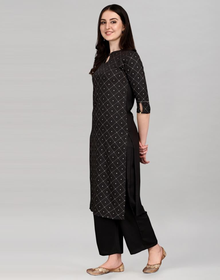 Black Printed Kurti | Sudathi