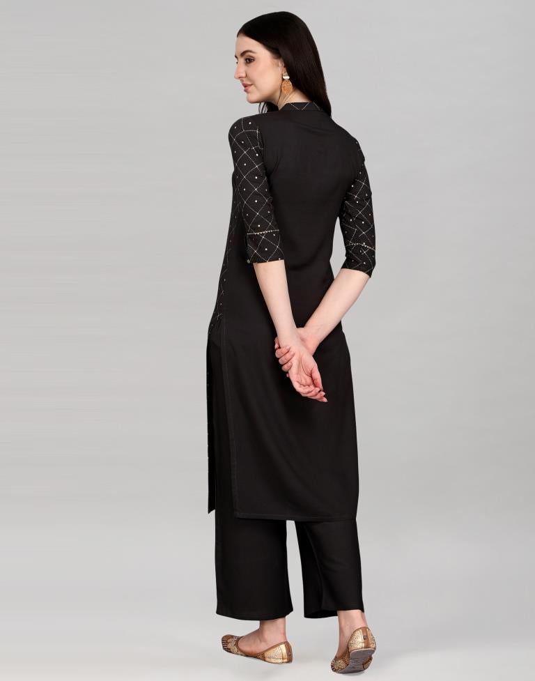 Black Printed Kurti | Sudathi