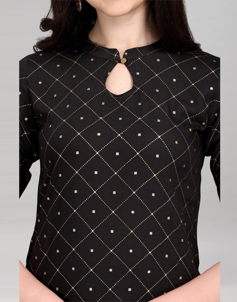 Black Printed Kurti | Sudathi