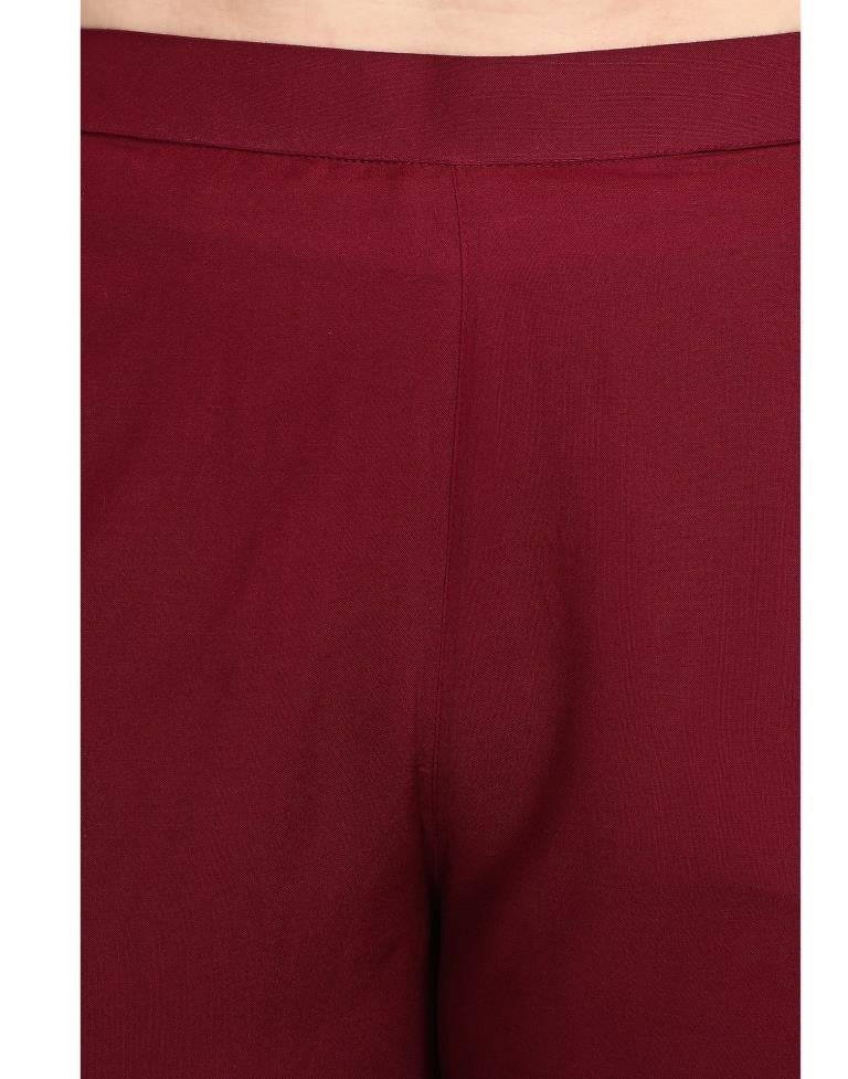 Maroon Rayon Printed Kurti | Sudathi