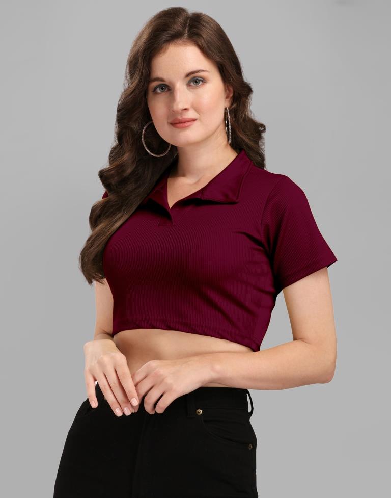 Maroon Crop Top | Sudathi