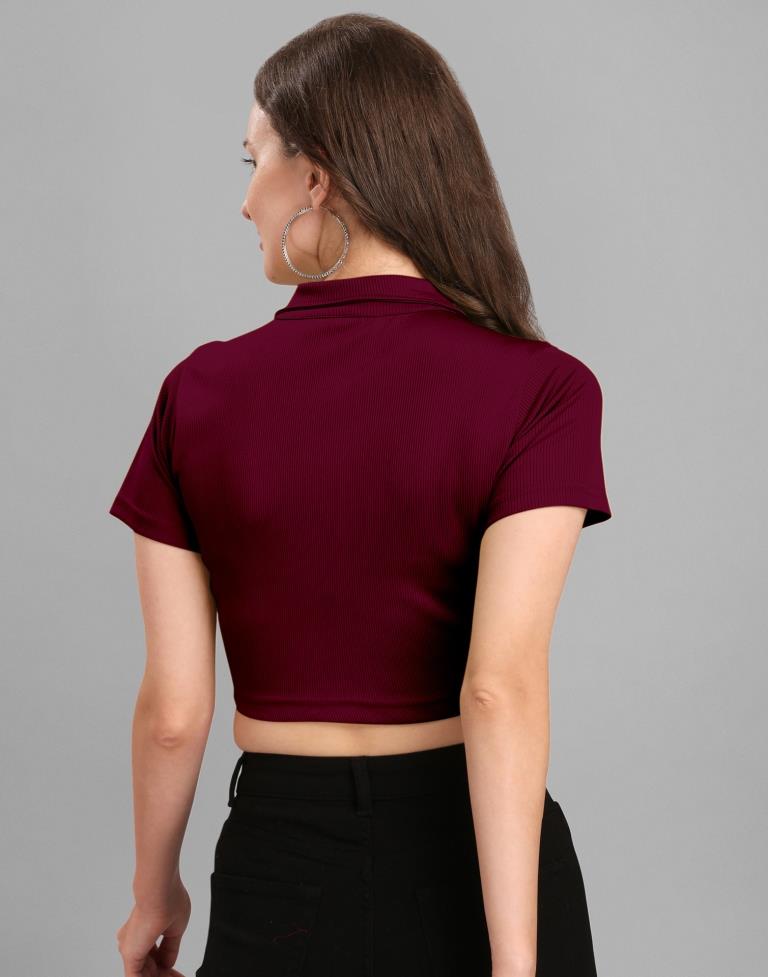 Maroon Crop Top | Sudathi