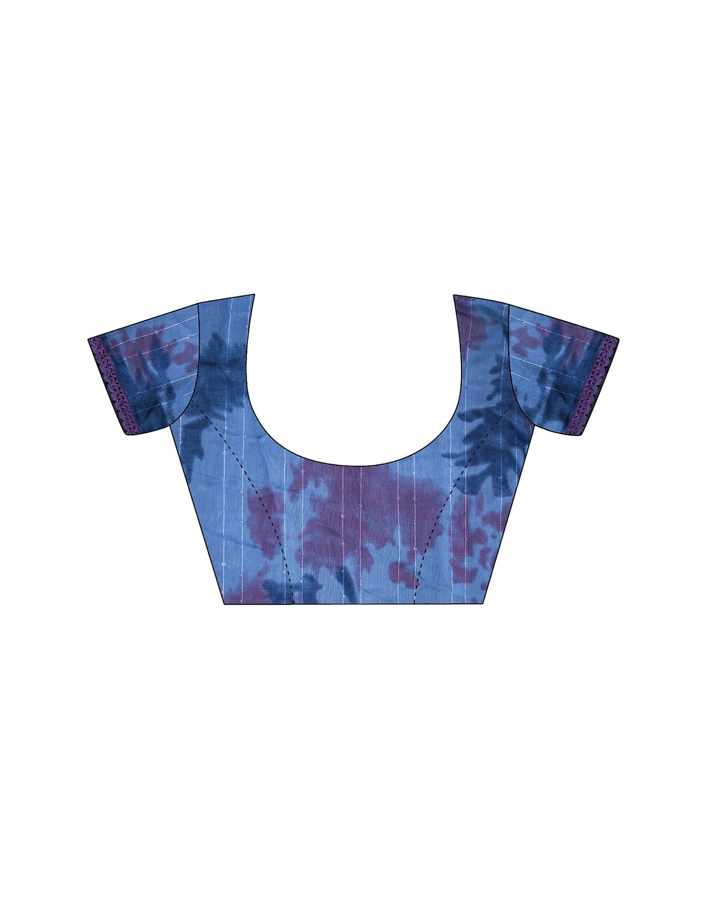 Blue Cotton Printed Saree