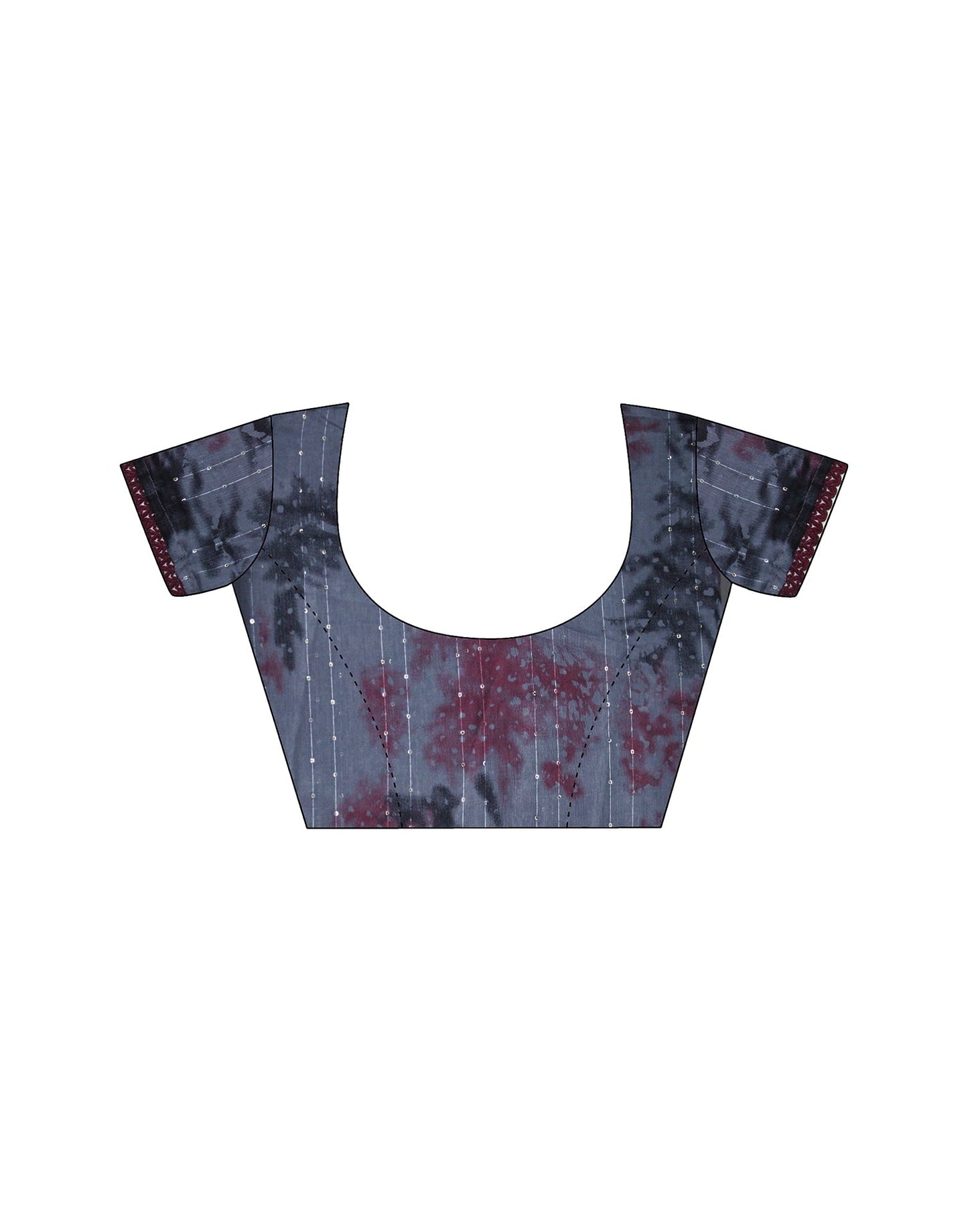 Grey Cotton Printed Saree