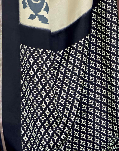 Black Silk Printed Saree