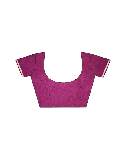 Pink Silk Printed Saree